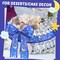 1.5'' 10 Yards Twinkle Twinkle Little Star Baby Shower Ribbon Moon and Star Baby Shower Decorations Gold and Blue Satin Ribbon for Wreath Crafts Cake Birthday Party Wedding Gift Wrapping